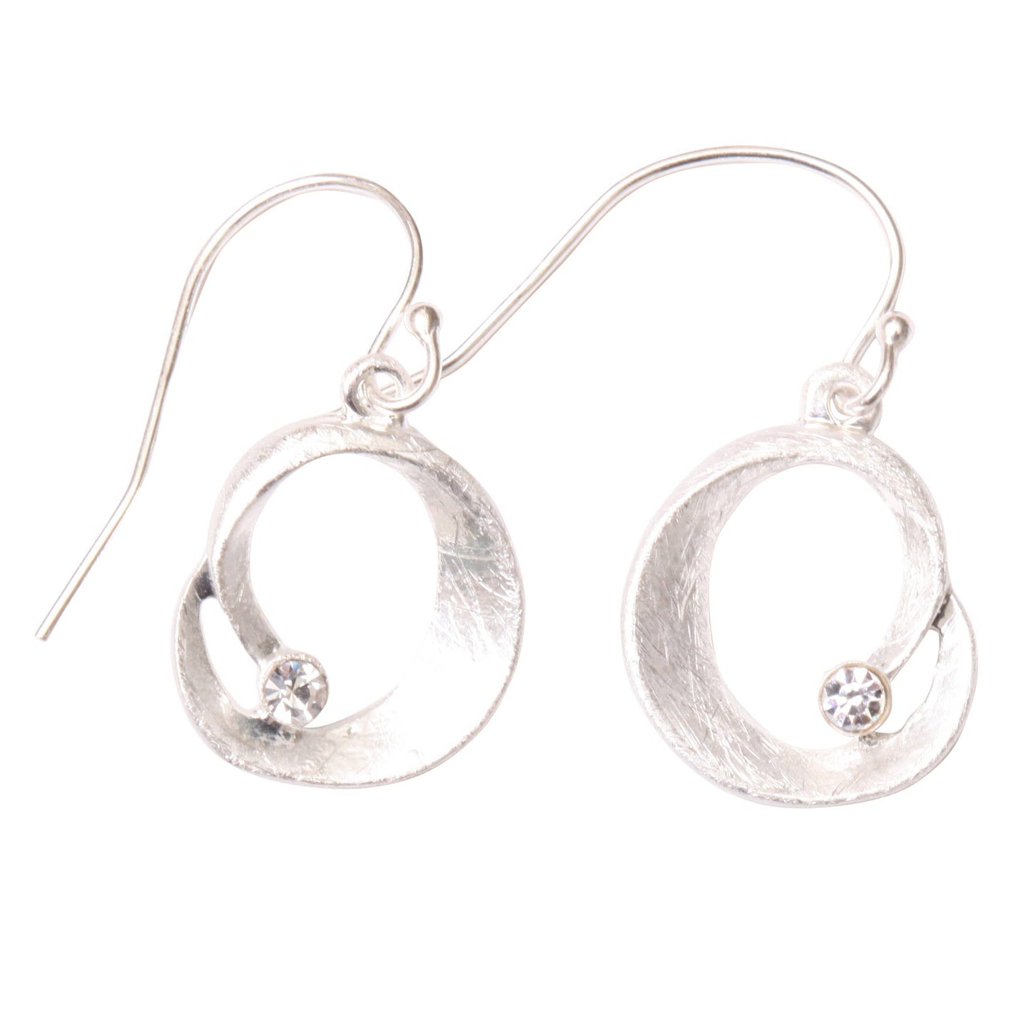 Petite Swirl w/ Crystal Earrings