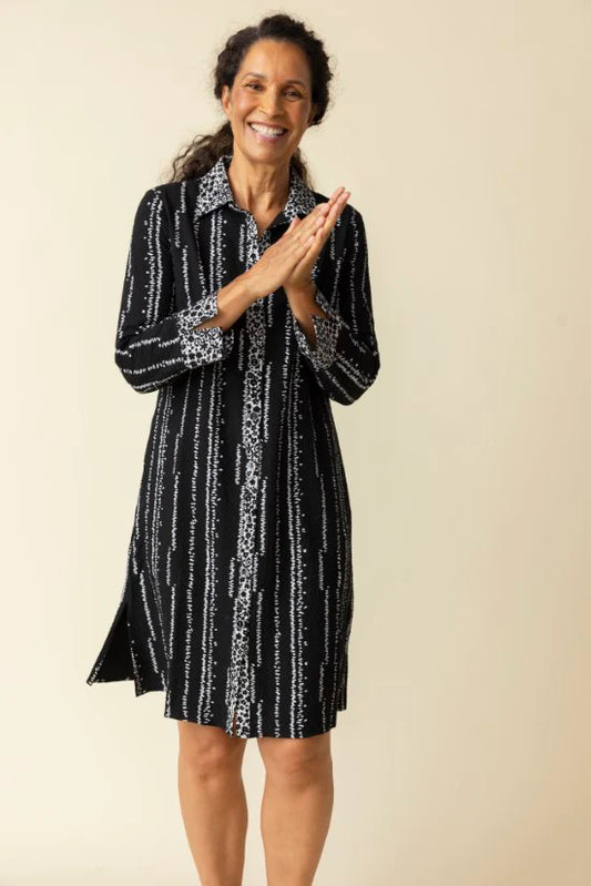 Crinkle Crepe Shirt Dress