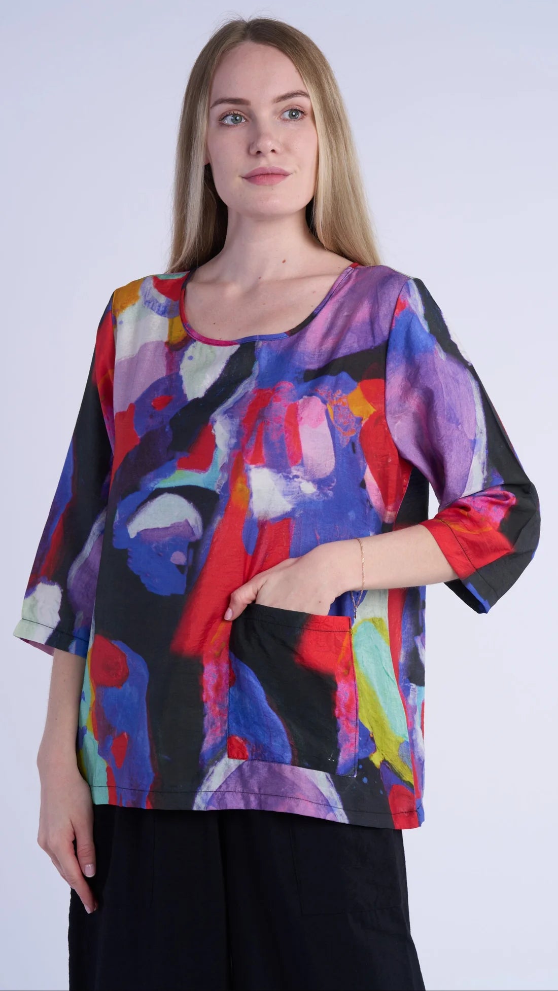 Printed Pocket Blouse