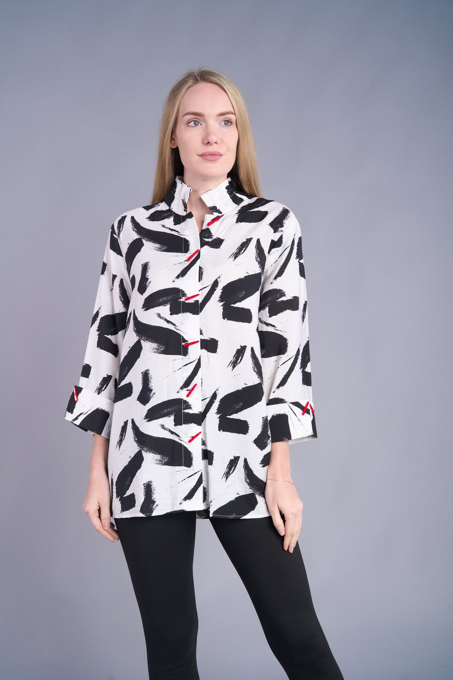 Red Piano Button Shirt