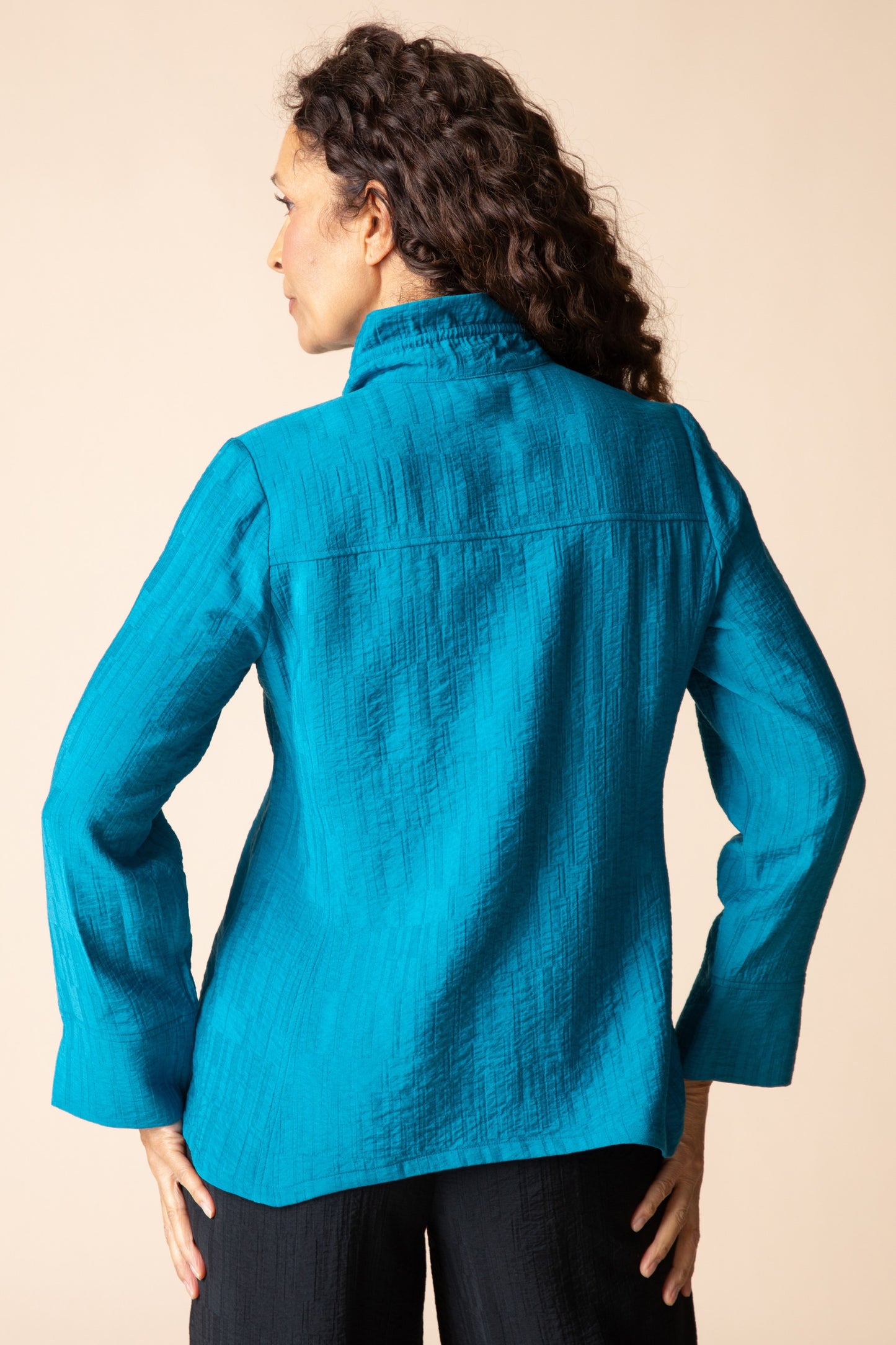 Ruched Collar Shirt