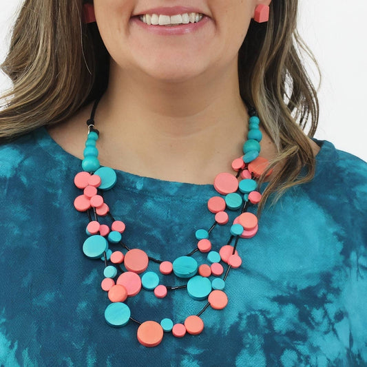 Turquoise Multi Strand Millie Necklace