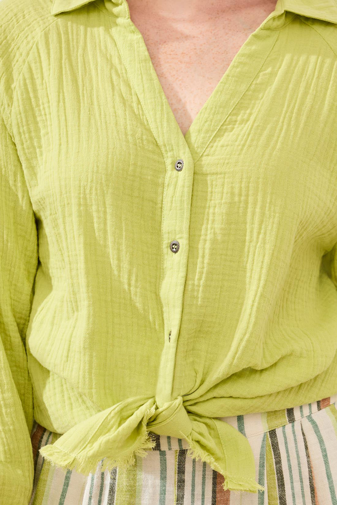 Raglan Raw Edge Blouse