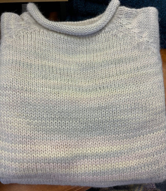 Alpaca Stripe Roll Neck