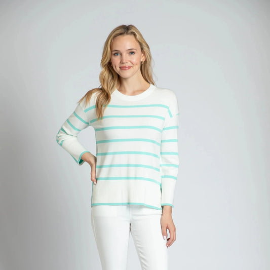 Aqua Stripes Pullover