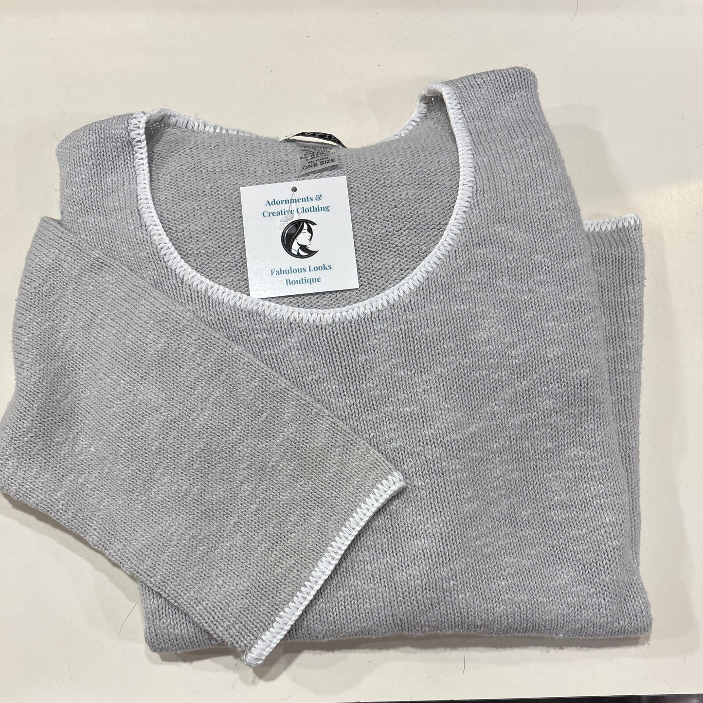 Contrast Piping Sweater