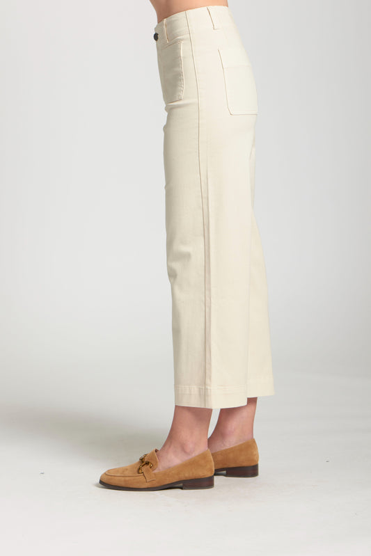 Patch Pocket Wide Leg Jean