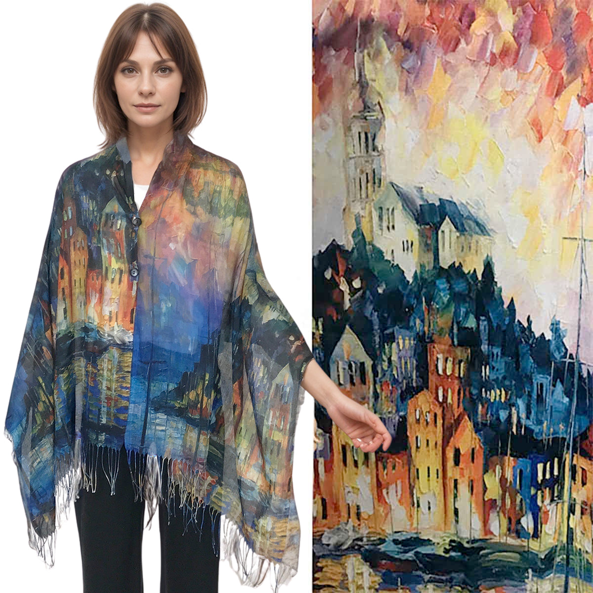 Cotton Masterpiece Button Shawls