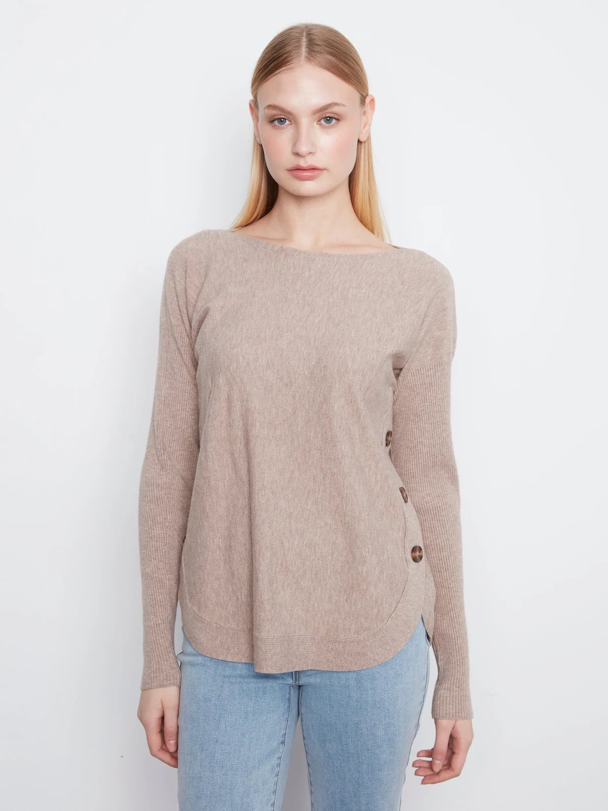 Side Button Sweater