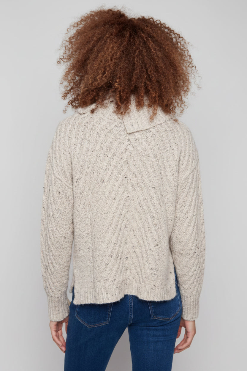 Diagonal Cable Sweater
