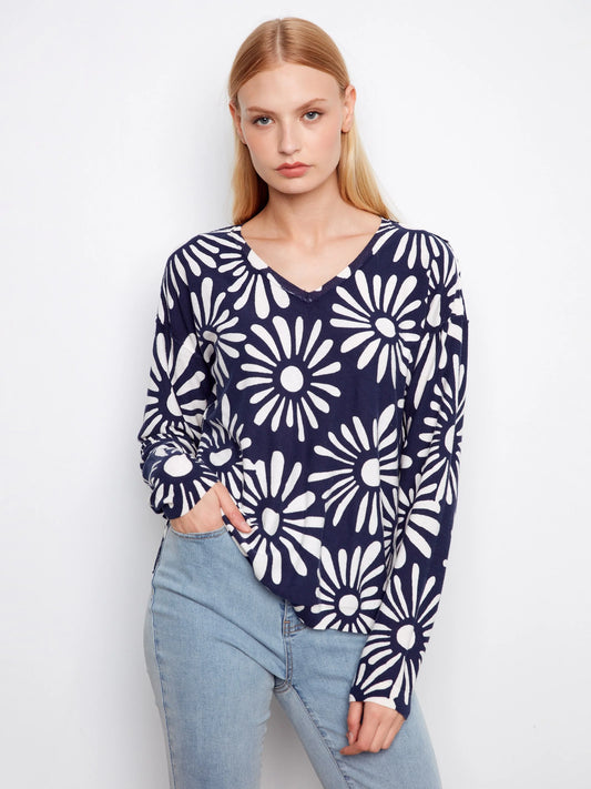 Reversible Printed Sweater