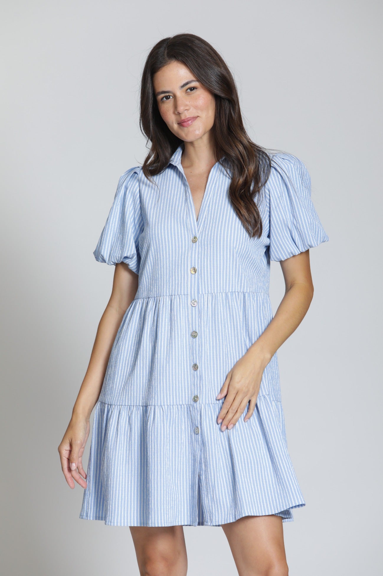 Tiered Stripe Dress
