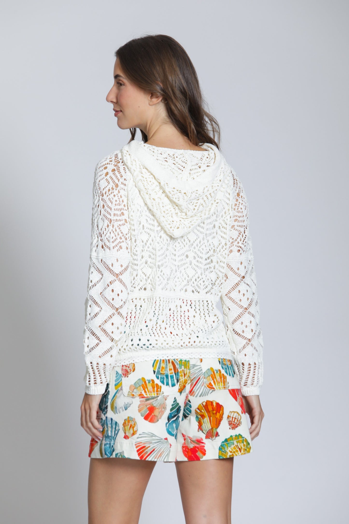 Crochet Pullover Hoodie