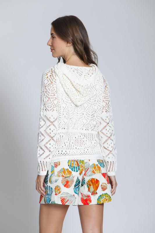 Crochet Pullover Hoodie