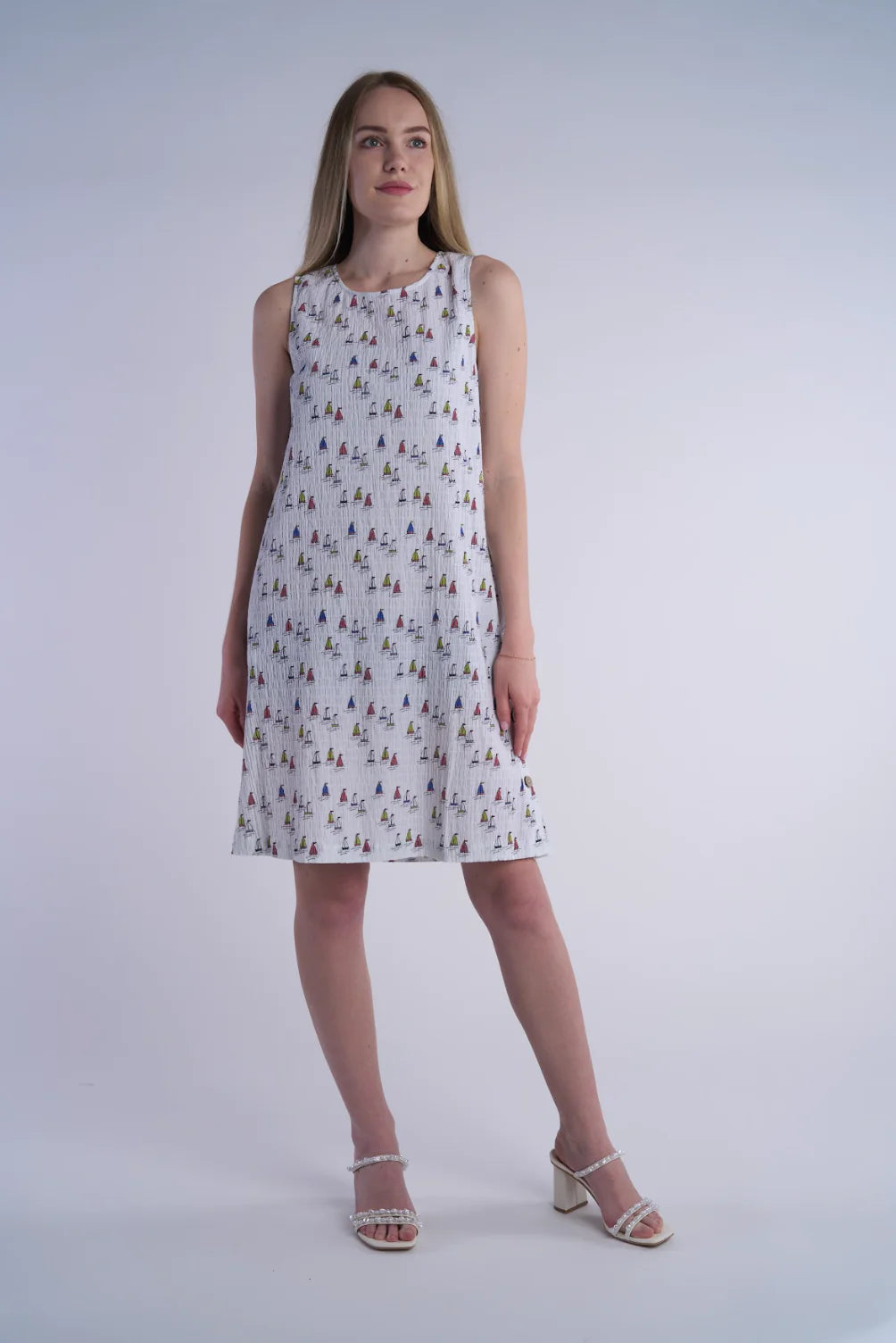 crushed cotton dress Buy Yellow Fit and Flare Floral Crushed Cotton Dress