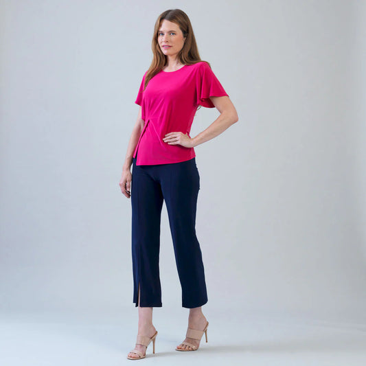 Flounce Sleeve Overlay Blouse