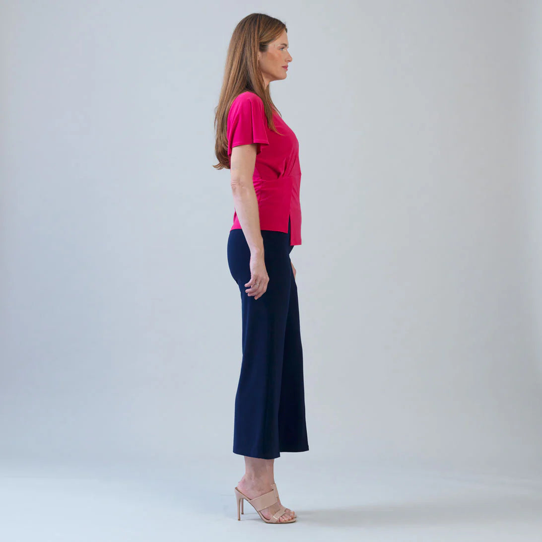 Flounce Sleeve Overlay Blouse