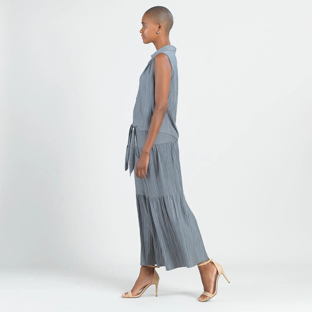 Pleated Top w/ Tie Front