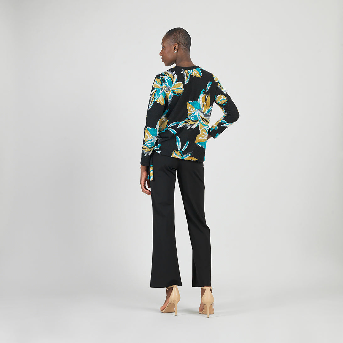 Floral Print Sweater