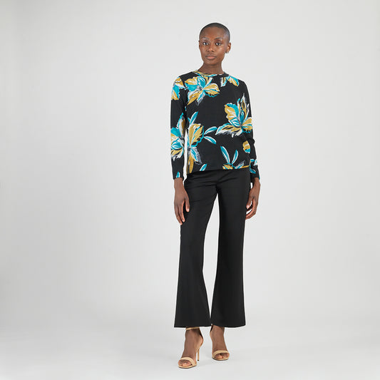 Floral Print Sweater