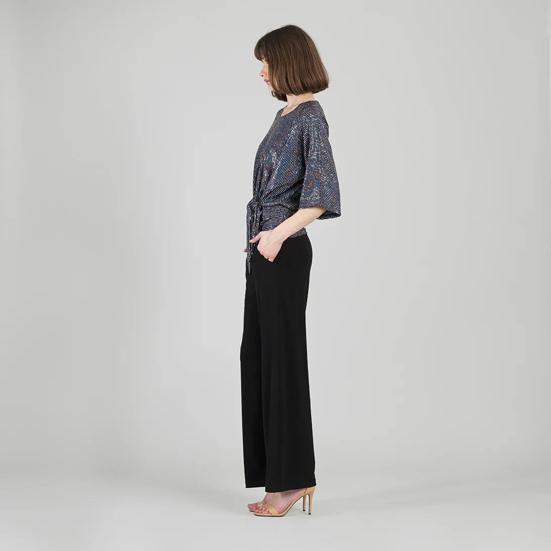Shimmer Side Tie Blouse