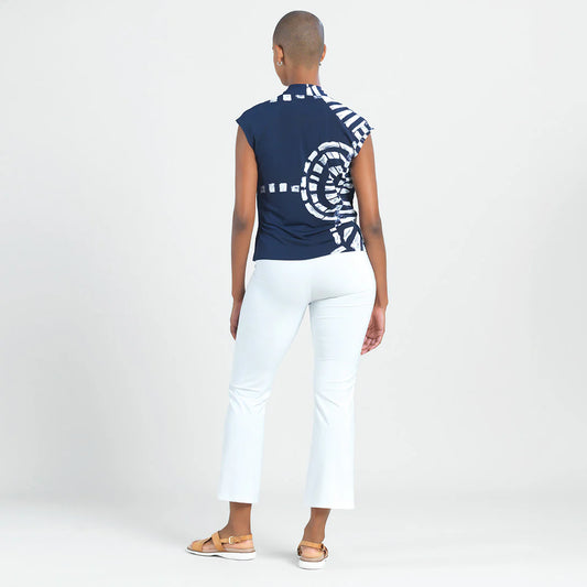 Crossover Track Print Top