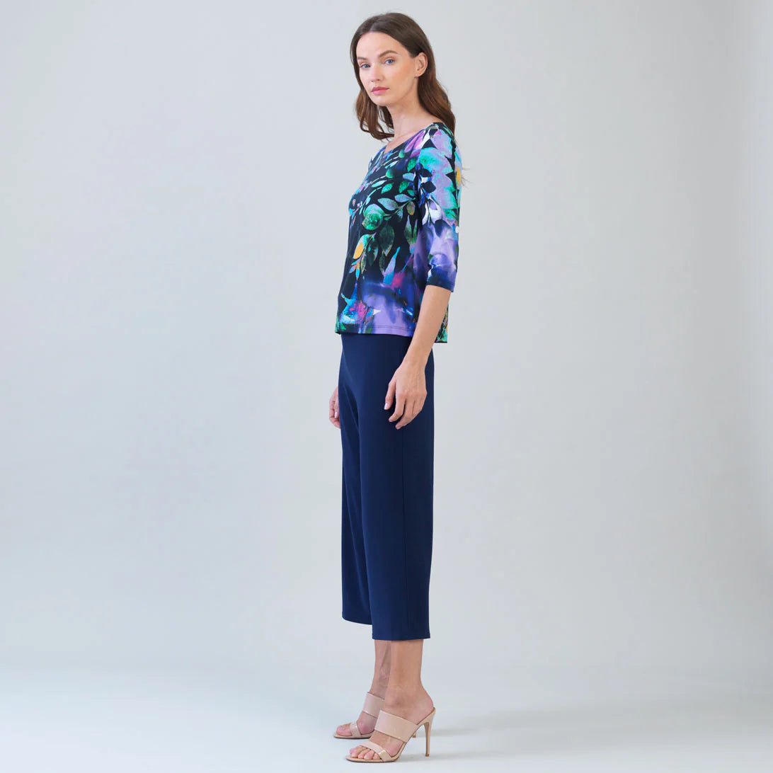 Floral Scoop Neck Blouse
