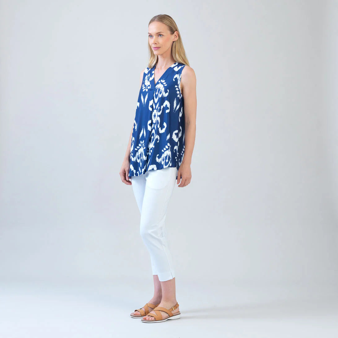 Tile Motif Tank Blouse
