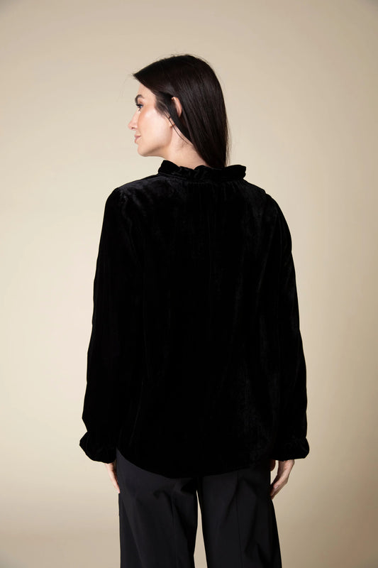 Velvet Flounce Blouse