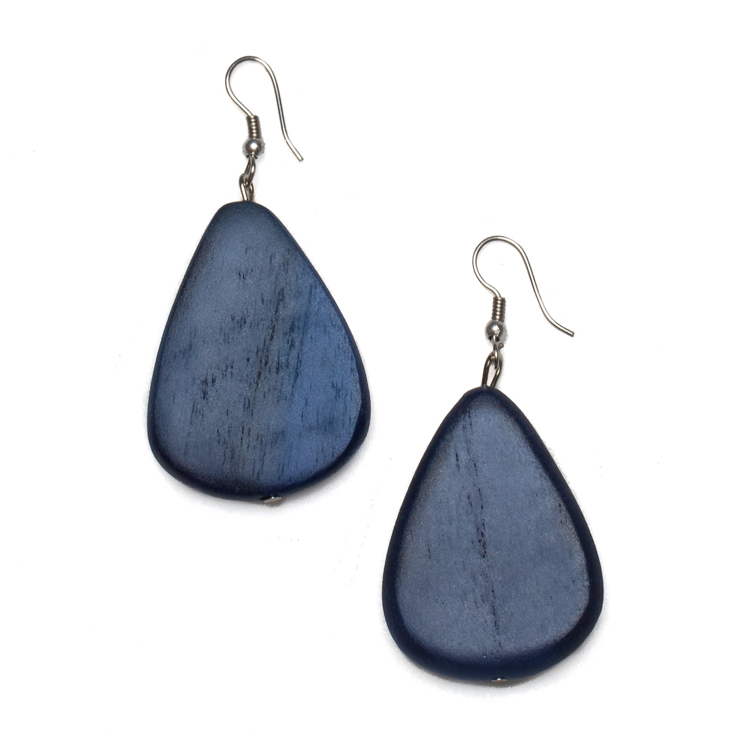 Wood Pebble Earrings