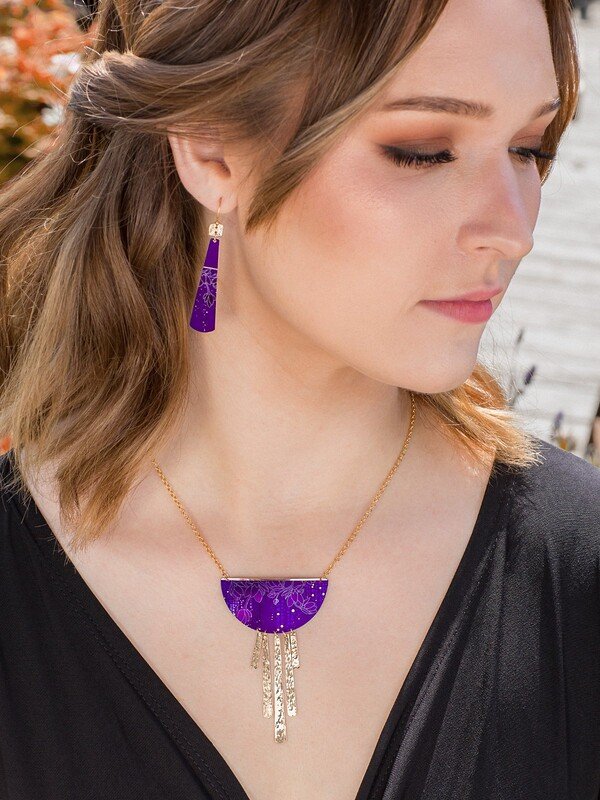 Holly Yashi Plum Evelina Necklace