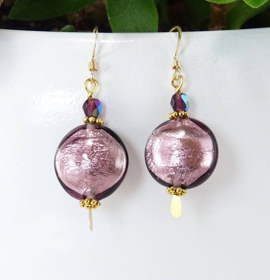 Murano Glass Earrings - 6 Colors