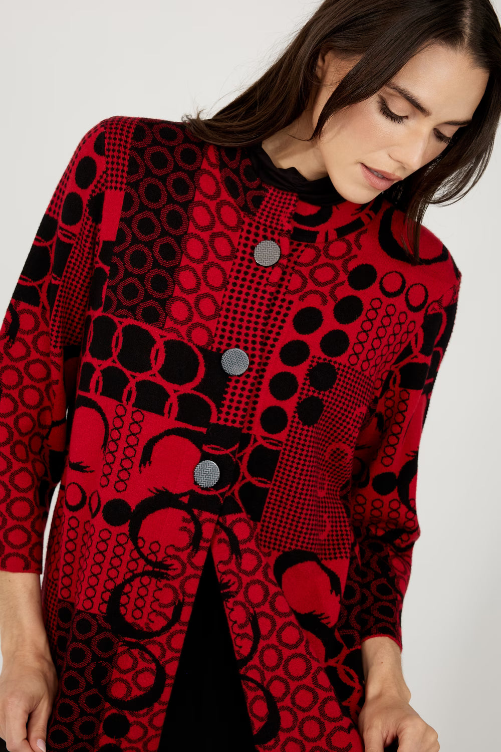 Geo Circles Knit Blazer