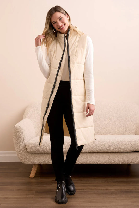 Quilted Long Vest