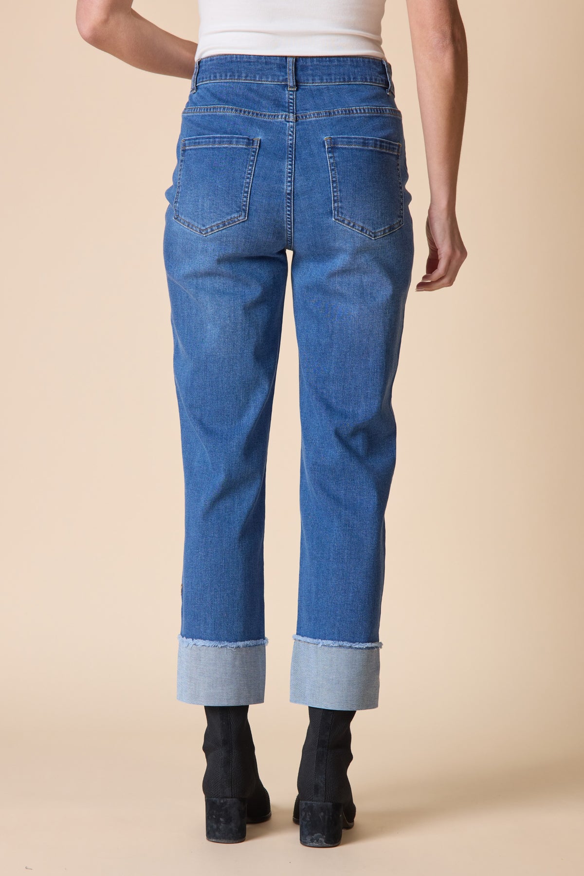 Embroidered Stretch Denim