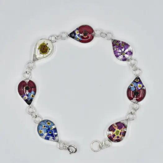 Sterling Silver Wildflower Bracelet