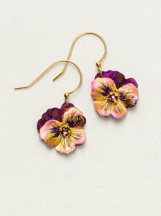 Holly Yashi Drop Pansy Earrings