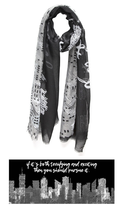 Mantra Graphic Message Scarf
