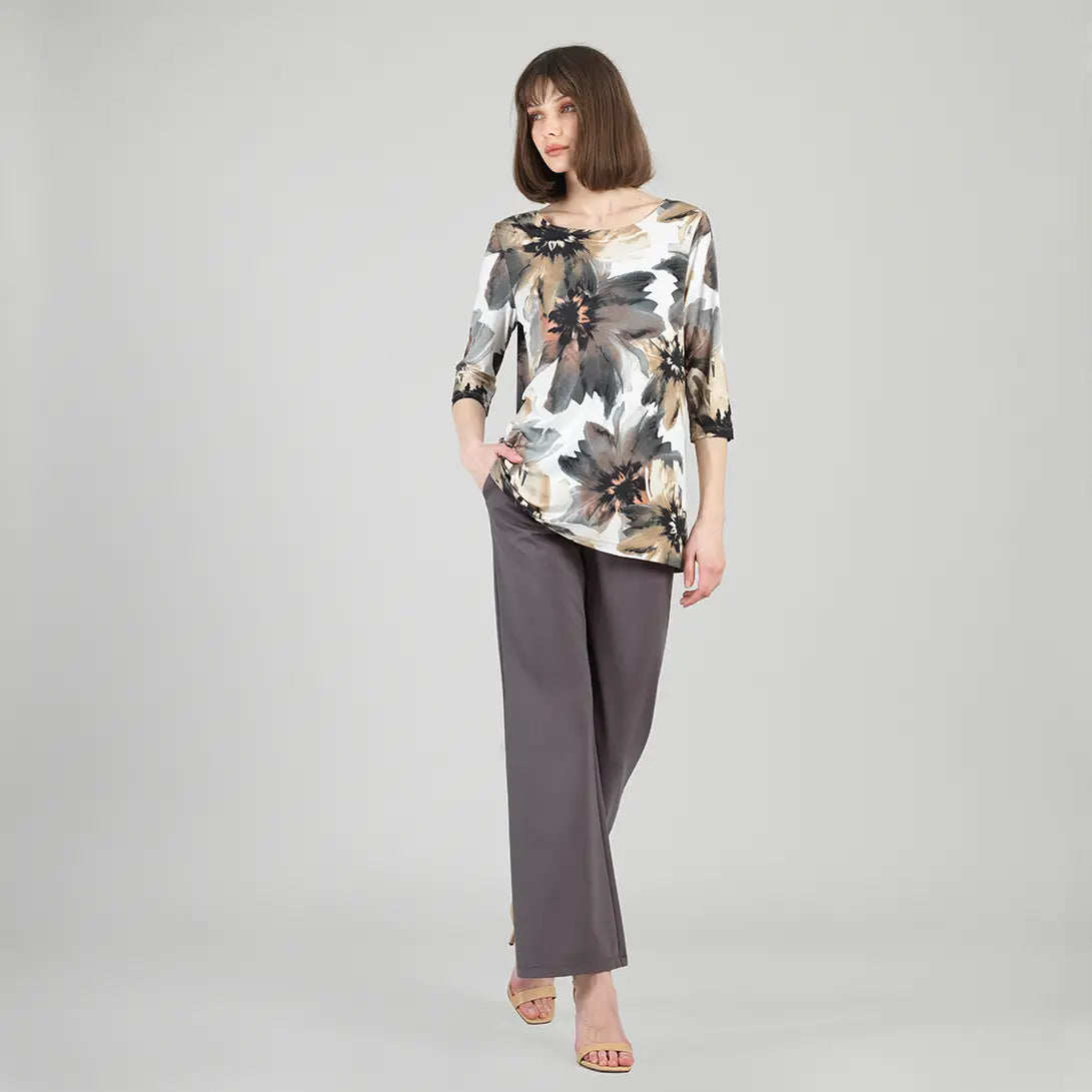 Neutral Floral Tunic