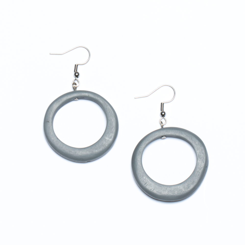 Resin Round Hoop Earrings