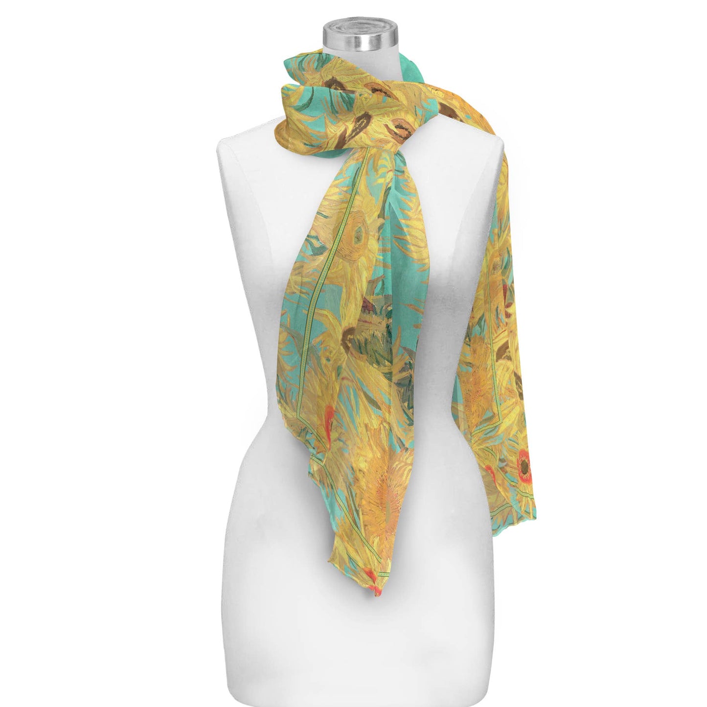 Sheer Scarf - van Gogh Sunflowers