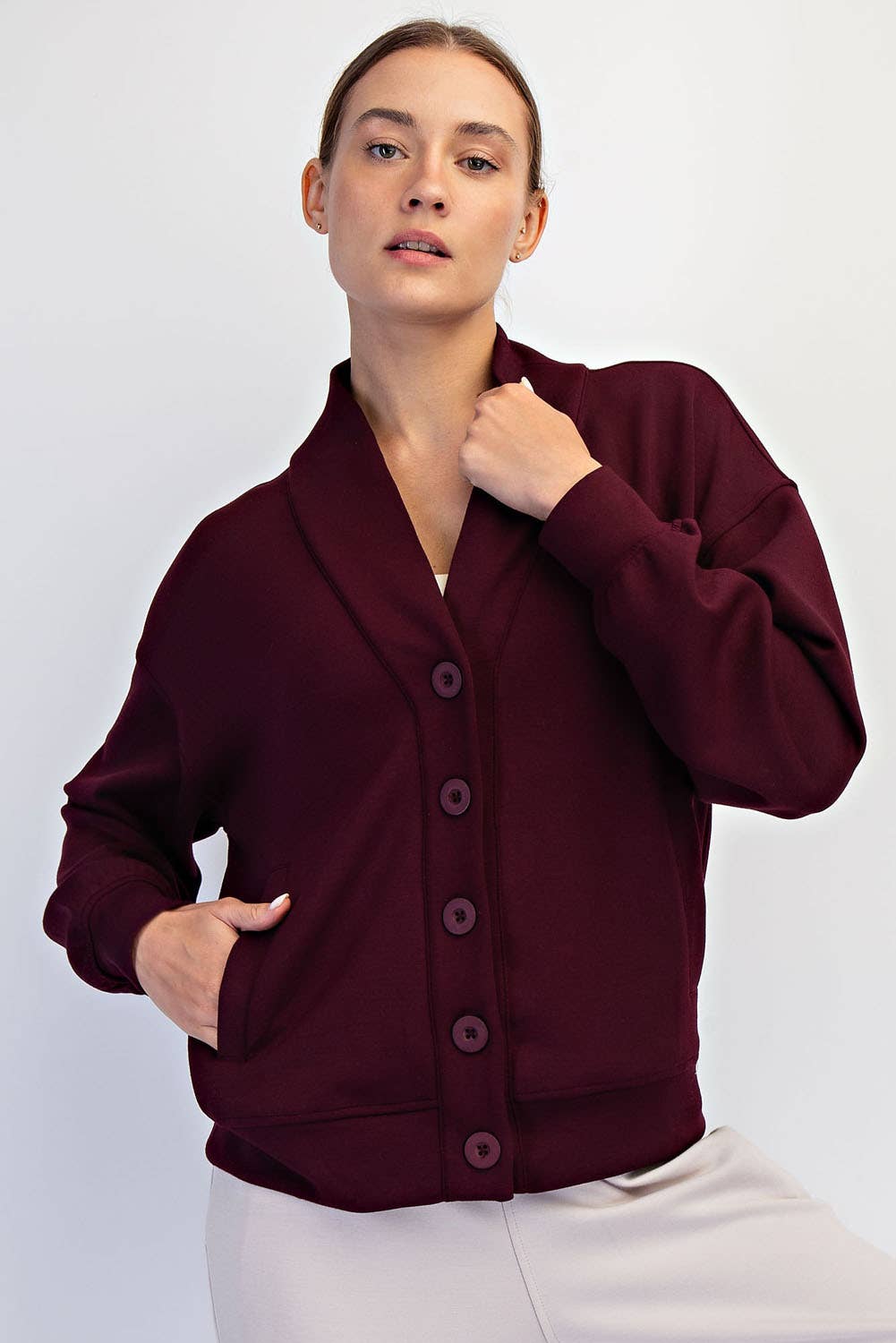 Luxe Scuba Cardigan