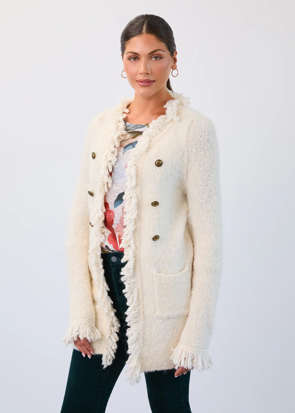 Fringed Cardigan Coat