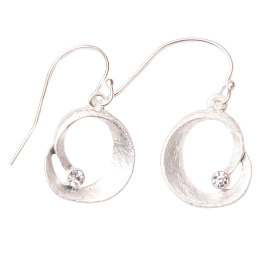 Petite Swirl w/ Crystal Earrings