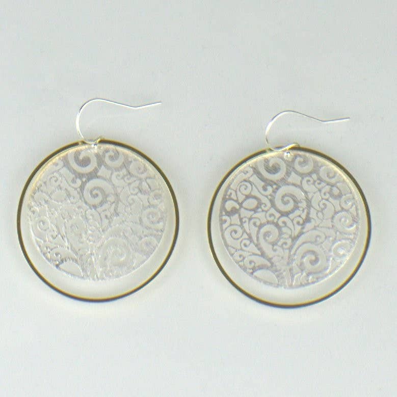 Cut Work Circle Earrings