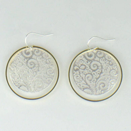 Cut Work Circle Earrings