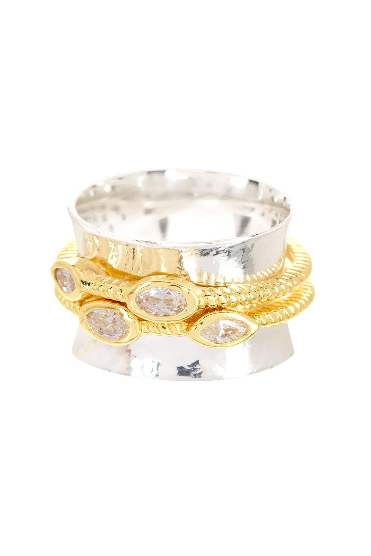 Zoey Simmons - Two Tone Avril Spinner Ring