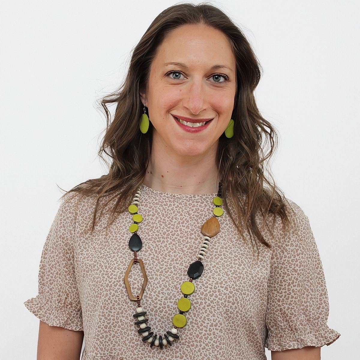 Gabby Wood Bead Necklace
