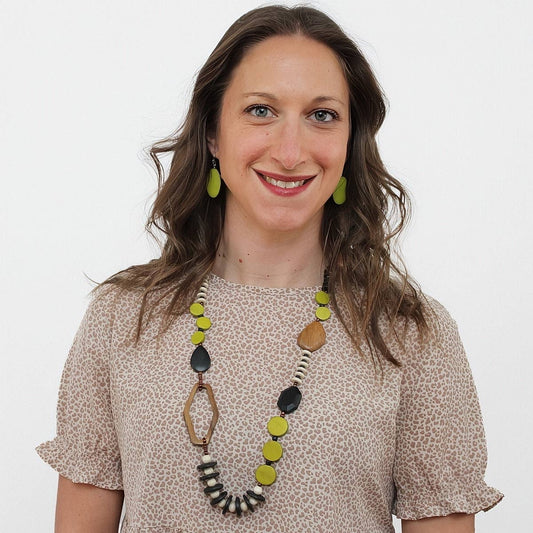 Gabby Wood Bead Necklace