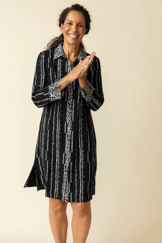 crepe shirt dress Women's Crepe Collar-stand Shirt Dress, Oxblood, Size 0